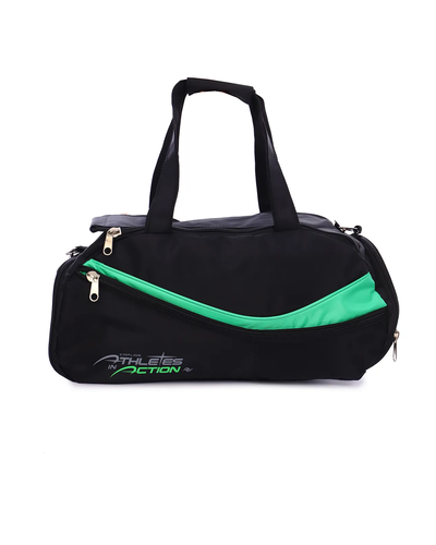 Спортивная сумка с карманом под обувь Athletes in Action черный/зеленый арт 8