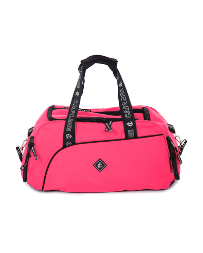 Спортивная сумка с карманом под обувь розовая арт 30